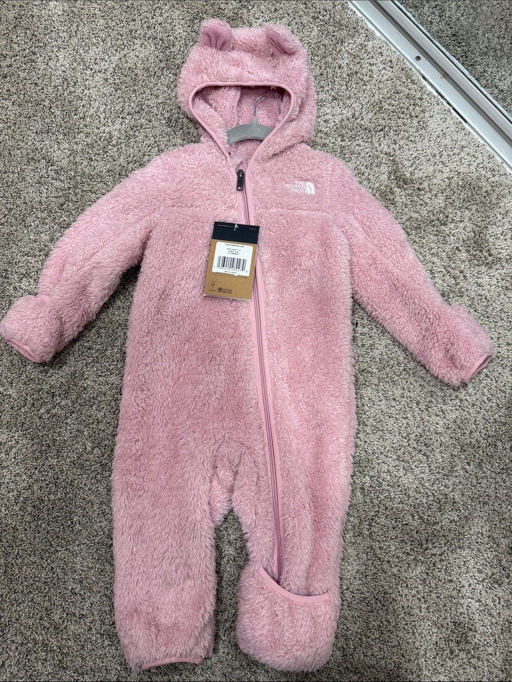 The North Face baby Fleece One-Piece pink